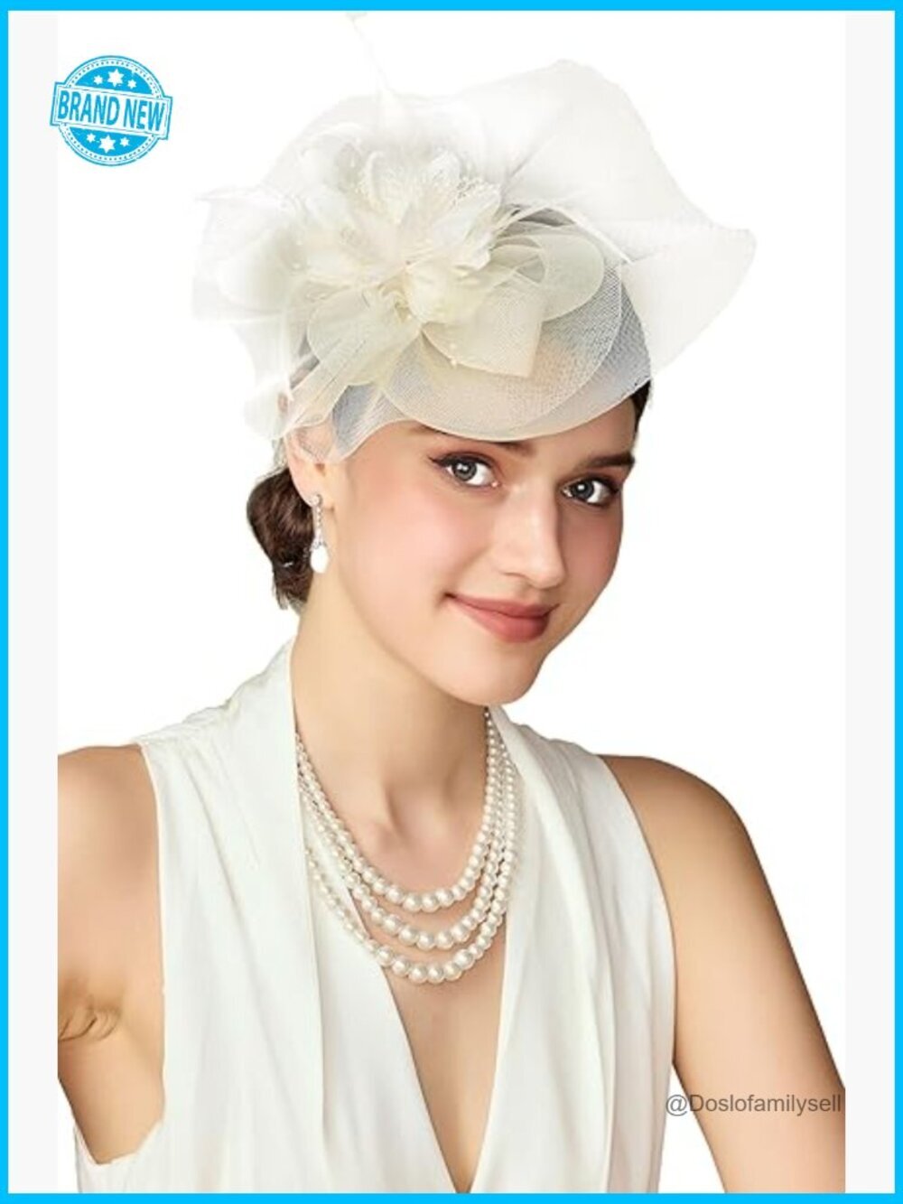 Fascinator Hat with Flowers Mesh Derby Headband for Wedding Tea Party Kentucky